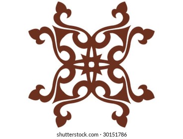 Decorative wallpaper design in shape