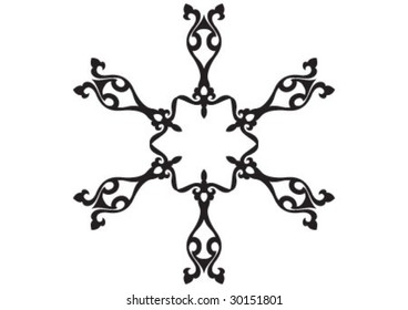 Decorative wallpaper design in shape