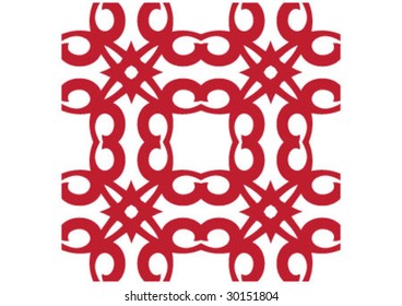 Decorative wallpaper design in shape