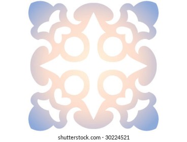 Decorative wallpaper design in shape