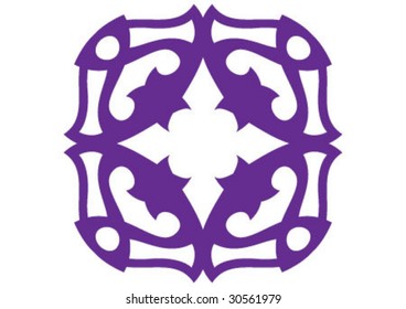 Decorative wallpaper design in shape