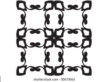 Decorative wallpaper design in shape