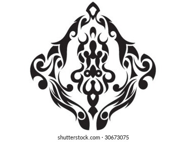 Decorative wallpaper design in shape