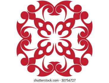 Decorative wallpaper design in shape