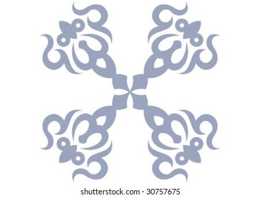 Decorative wallpaper design in shape