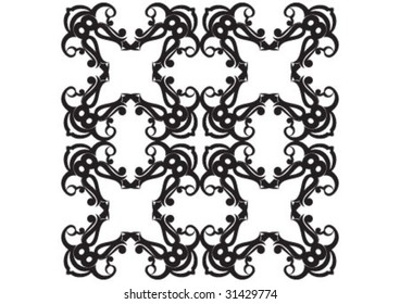 Decorative wallpaper design in shape