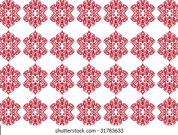 Decorative wallpaper design in shape