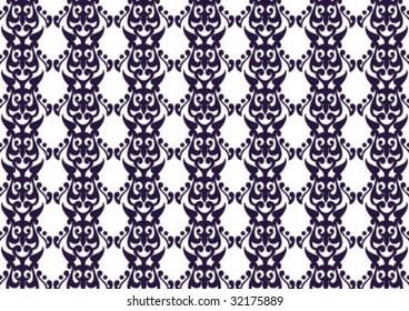 Decorative wallpaper design in shape