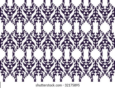 Decorative wallpaper design in shape