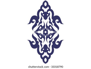 Decorative wallpaper design in shape