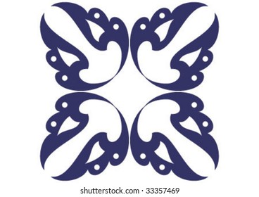 Decorative wallpaper design in shape