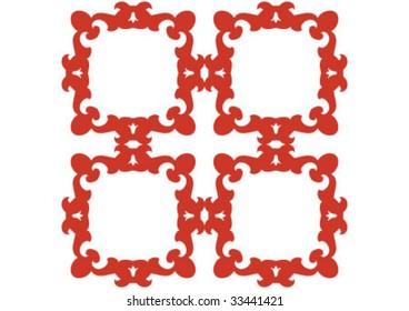 Decorative wallpaper design in shape