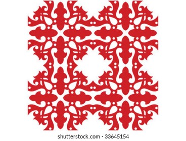 Decorative wallpaper design in shape