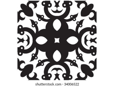 Decorative wallpaper design in shape