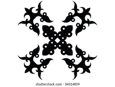 Decorative wallpaper design in shape