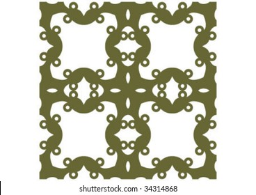 Decorative wallpaper design in shape