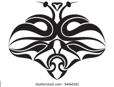 Decorative wallpaper design in shape
