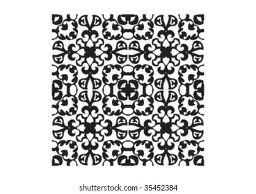 Decorative wallpaper design in shape