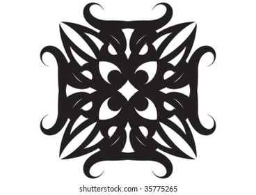 Decorative wallpaper design in shape