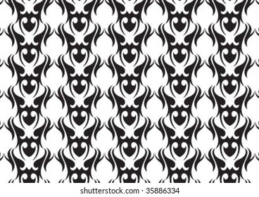 Decorative wallpaper design in shape