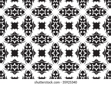 Decorative wallpaper design in shape