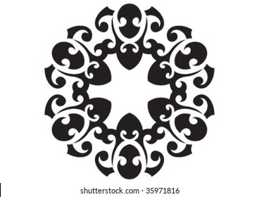 Decorative wallpaper design in shape