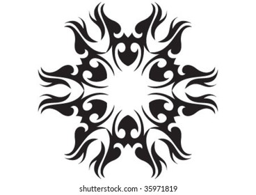 Decorative wallpaper design in shape