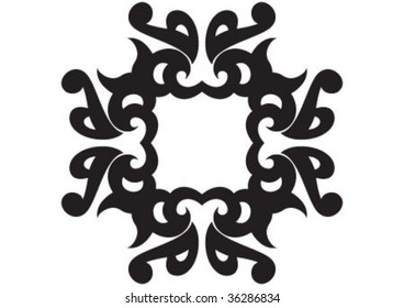 Decorative wallpaper design in shape