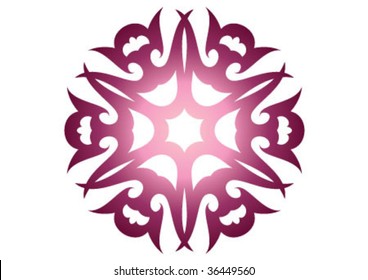 Decorative wallpaper design in shape