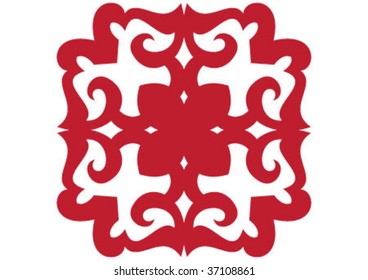 Decorative wallpaper design in shape