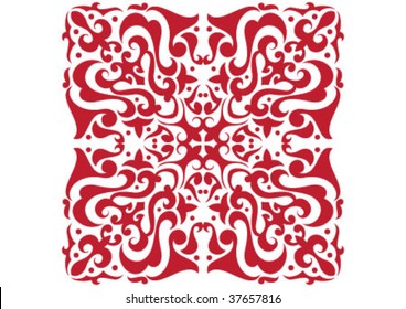 Decorative wallpaper design in shape
