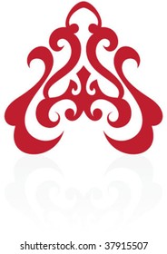 Decorative wallpaper design in shape