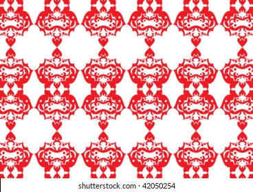 Decorative wallpaper design in shape