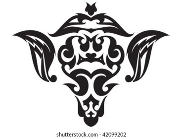 Decorative wallpaper design in shape