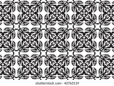 Decorative wallpaper design in shape