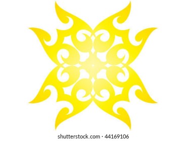 Decorative wallpaper design in shape
