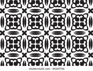 Decorative wallpaper design in shape