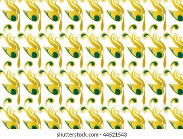 Decorative wallpaper design in shape
