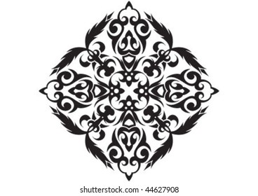 Decorative wallpaper design in shape