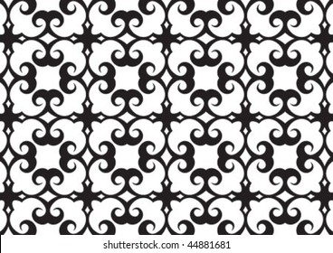Decorative wallpaper design in shape