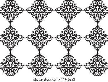 Decorative wallpaper design in shape