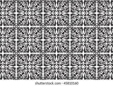 Decorative wallpaper design in shape