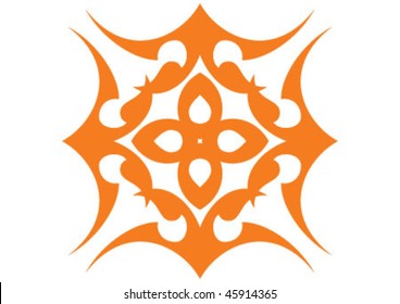Decorative wallpaper design in shape