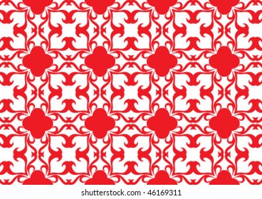 Decorative wallpaper design in shape
