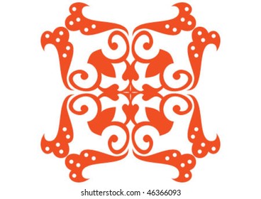 Decorative wallpaper design in shape