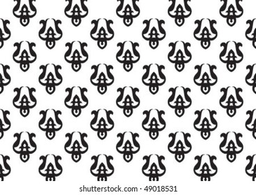 Decorative wallpaper design in shape