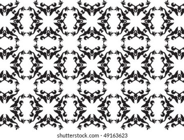 Decorative wallpaper design in shape