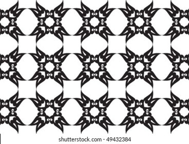 Decorative wallpaper design in shape