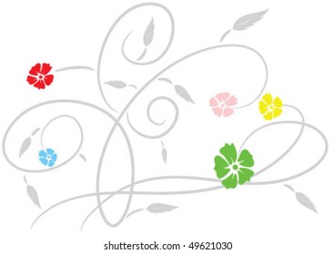 Decorative wallpaper design in shape