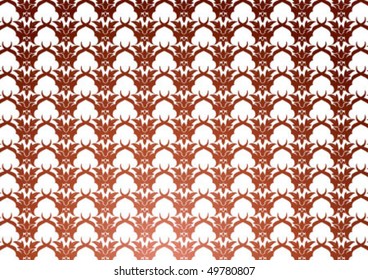 Decorative wallpaper design in shape